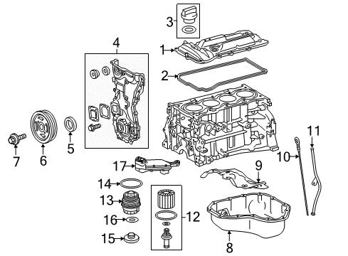 2013 Toyota Camry Engine Parts & Mounts, Timing, Lubrication System Diagram 2 - Thumbnail