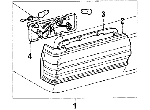 1985 Toyota Cressida Tail Lamps Diagram