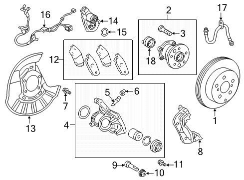 2019 Toyota Avalon Rear Brakes Diagram