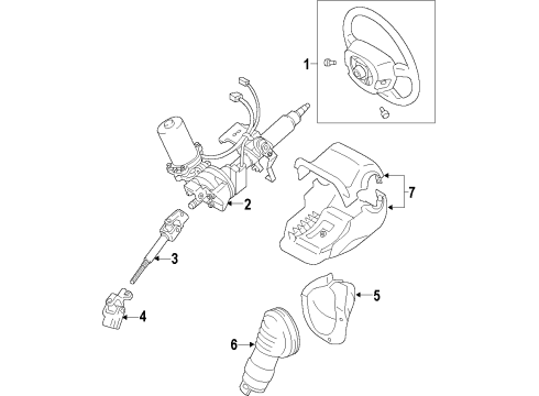 2014 Toyota Yaris Column Assembly, Electrical Diagram for 45250-52764