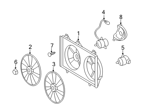 2007 Toyota Camry Cooling System, Radiator, Water Pump, Cooling Fan Diagram 2 - Thumbnail