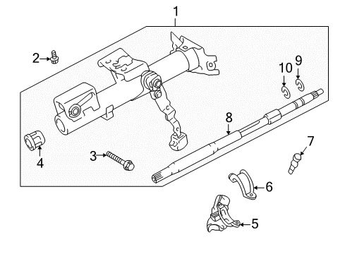 2007 Scion tC Column Assy, Steering Diagram for 45250-21110