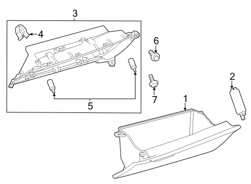 2023 Toyota Prius Glove Box Diagram