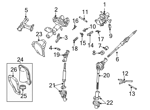 1996 Toyota Tacoma Cover Sub-Assy, Steering Column Hole Diagram for 45025-04021