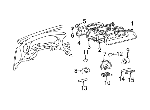 2004 Toyota Tundra Cover, Combination Meter Diagram for 83821-0C020