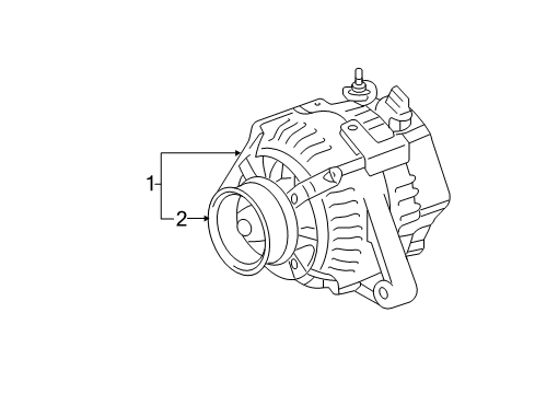 2010 Toyota Camry PULLEY, ALTERNATOR W Diagram for 27415-0W121