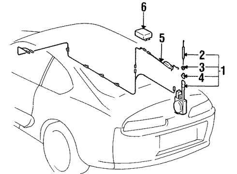 1993 Toyota Supra Antenna & Radio Diagram