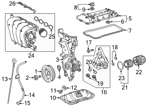 2021 Toyota C-HR Gage Sub-Assembly, Oil L Diagram for 15301-37020