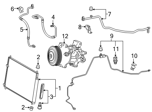 2016 Scion iM Compressor Assembly, W/M Diagram for 88310-42511