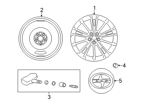 2015 Scion FR-S Wheels & Trim Diagram