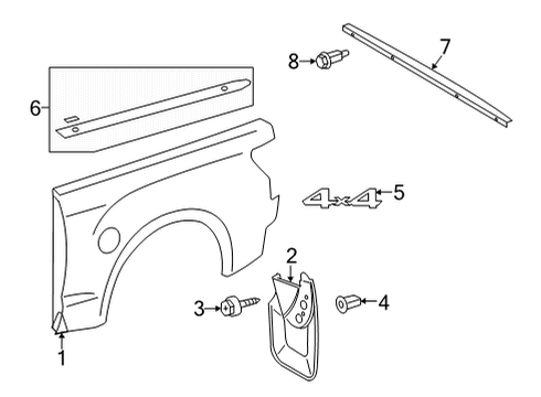 2023 Toyota Tundra Exterior Trim - Pick Up Box Diagram 2 - Thumbnail