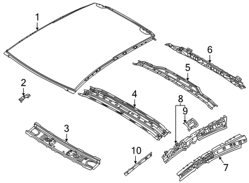 2020 Toyota Yaris Panel Sub-Assembly, Wind Diagram for 63102-WB001