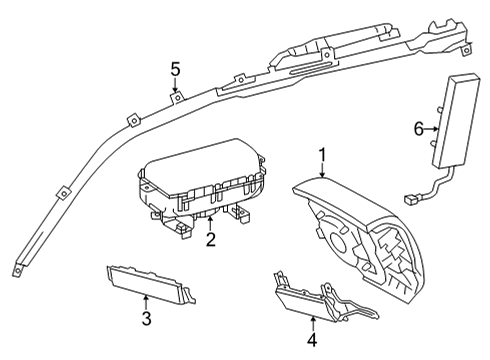 2023 Toyota Tundra Air Bag Components Diagram 1 - Thumbnail