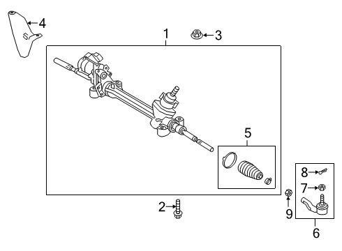 Column Assembly, Steering Diagram for 45250-33D20