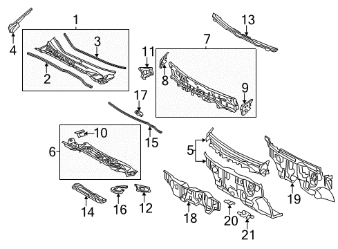 2015 Toyota Sienna Cowl Diagram