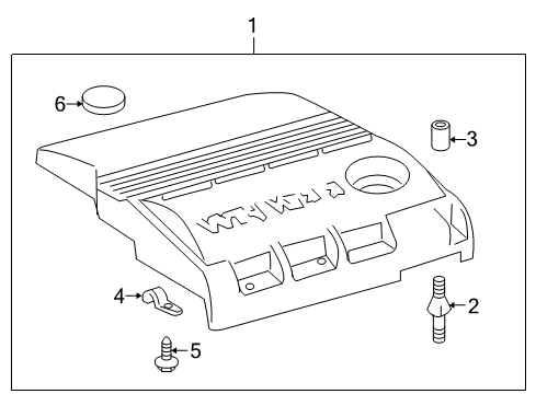 2004 Toyota Sienna Engine Name Plate Diagram for 11291-50051