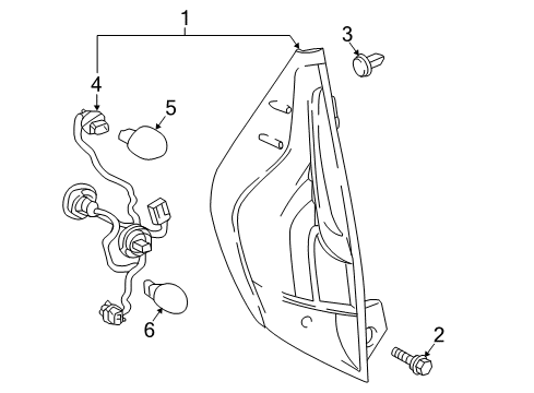 2017 Toyota Prius C Combination Lamps Diagram