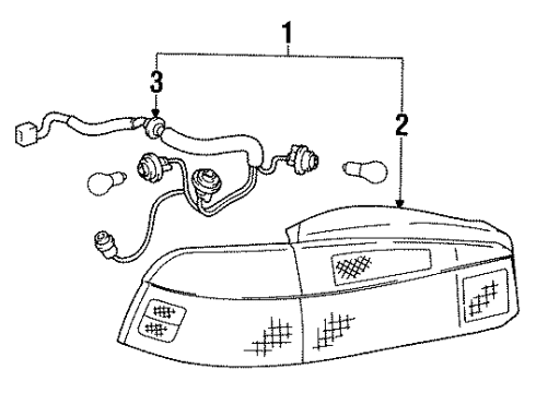 1994 Toyota Paseo Tail Lamps Diagram