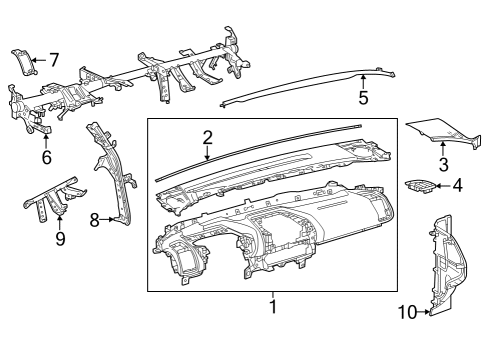 2023 Toyota bZ4X Cluster & Switches, Instrument Panel Diagram 2 - Thumbnail