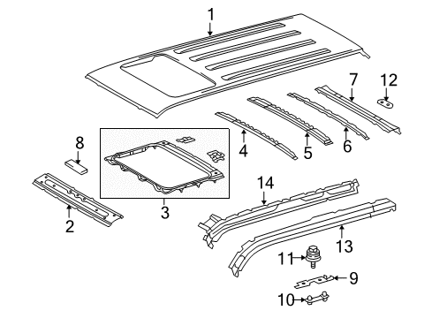 2011 Toyota 4Runner Reinforce Sub-Assembly Diagram for 63107-35010