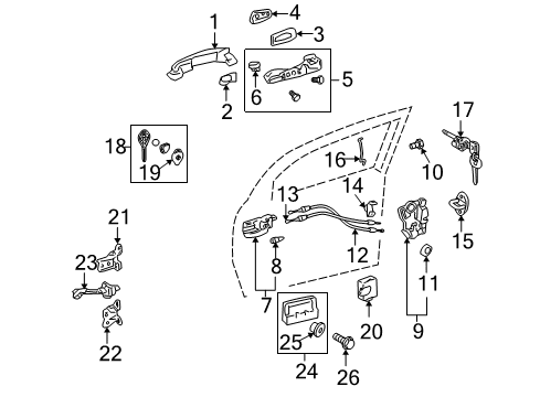 2008 Scion tC Switch Assy, Door Control Diagram for 84930-48030