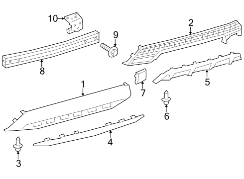 2022 Toyota Corolla Bumper & Components - Rear Diagram 1 - Thumbnail