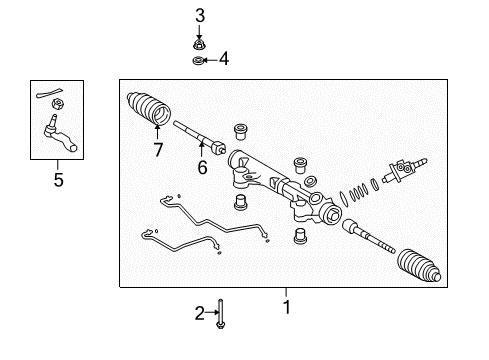 2017 Toyota Sequoia Tie Rod End Sub-Assembly, Left Diagram for 45047-09260