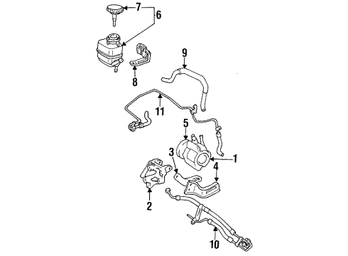 1996 Toyota Celica Pulley, Vane Pump Diagram for 44311-20060