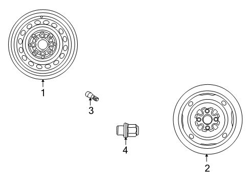 2006 Scion xA Wheel, Steel Diagram for 42611-52311