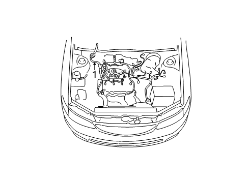 2001 Toyota Solara Engine Harness Diagram for 82121-06340