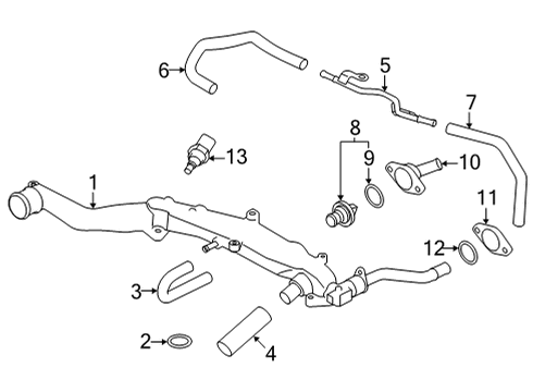 2022 Toyota GR86 GSKT-THERMO Diagram for SU003-11170