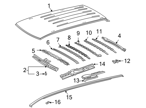 2004 Toyota Sienna Frame Sub-Assy, Back Door Opening Diagram for 63105-AE010