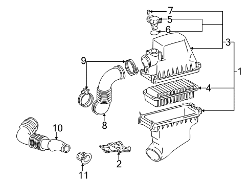 2005 Toyota Echo Filters Diagram 1 - Thumbnail