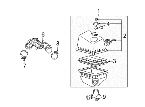 2002 Toyota Highlander Air Intake Diagram 1 - Thumbnail