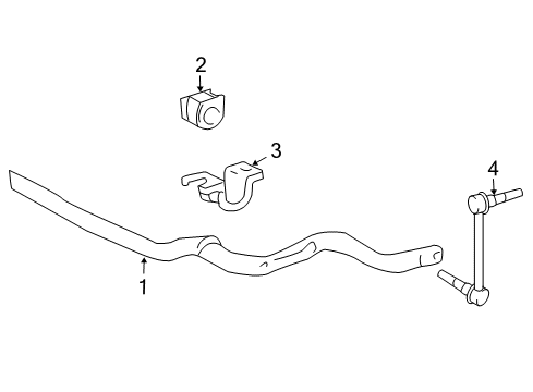 2010 Toyota FJ Cruiser Stabilizer Bar & Components - Front Diagram 1 - Thumbnail