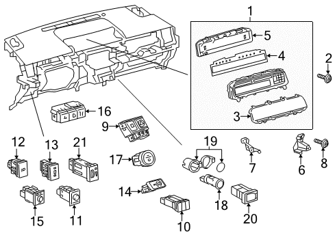 2013 Toyota Prius V Cover, Power Outlet Socket Diagram for 85535-60100-C0