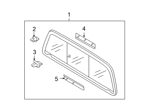 2011 Toyota Tundra Back Glass & Hardware, Reveal Moldings Diagram 4 - Thumbnail