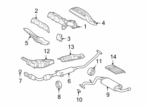 2003 Toyota Matrix Exhaust Manifold Diagram 2 - Thumbnail