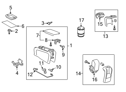 2006 Toyota Prius Holder, Rear Console Box, Cup Diagram for 55630-47021-E0