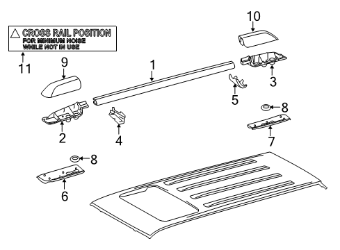 2022 Toyota 4Runner Luggage Carrier Diagram