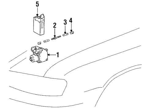 1996 Toyota Avalon Clip, Accelerator Joint Ball Diagram for 78197-10010