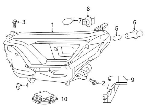 2018 Toyota RAV4 Computer Sub-Assembly, H Diagram for 81016-42010