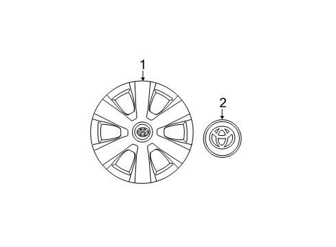 2010 Toyota Camry Wheels, Covers & Trim Diagram 2 - Thumbnail