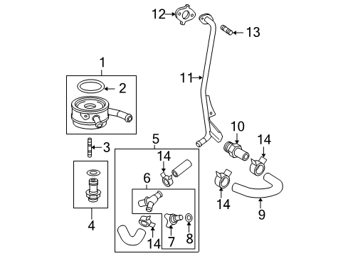 2010 Toyota Corolla Engine Oil Cooler Diagram