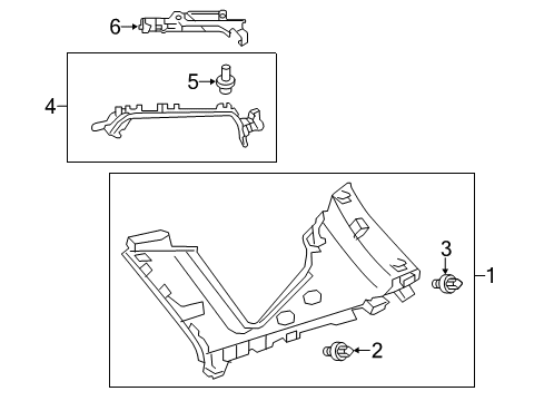 2016 Toyota Prius V Interior Trim - Quarter Panels Diagram