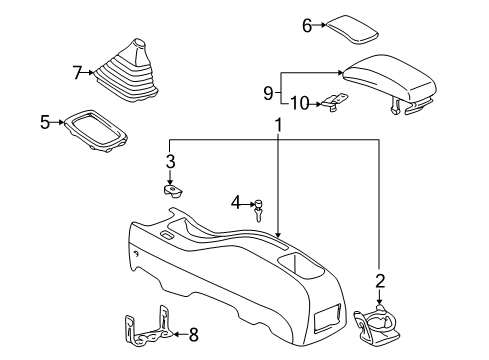 2000 Toyota Corolla Cover Sub-Assy, Shifting Hole Diagram for 58808-02021-B2