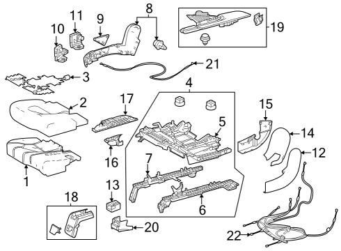 2024 Toyota Grand Highlander FRAME SUB-ASSY, RR S Diagram for 71015-0E260