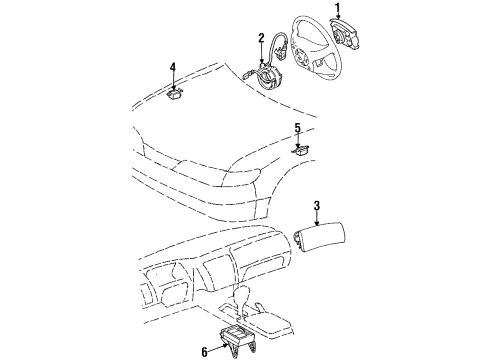 1994 Toyota Corolla Air Bag Components Diagram