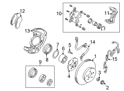 2000 Toyota RAV4 Brake Components, Brakes Diagram 1 - Thumbnail