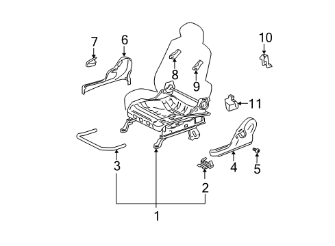 2005 Scion xB Tracks & Components Diagram 2 - Thumbnail